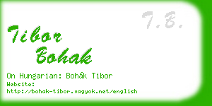 tibor bohak business card